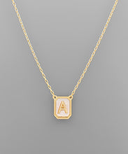 Pearl Tag Initial Necklace
