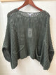 Crochet Pocket Sweater in Olive (REG)