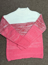 Color Block Mock Sweater in Pink (REG)