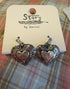 Engraved Silver Heart Earrings