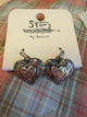 Engraved Silver Heart Earrings