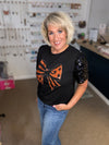 Halloween Bow and Sequin Top (REG/PLUS)