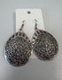 Silver Floral Teardrop Earrings