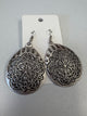 Silver Floral Teardrop Earrings