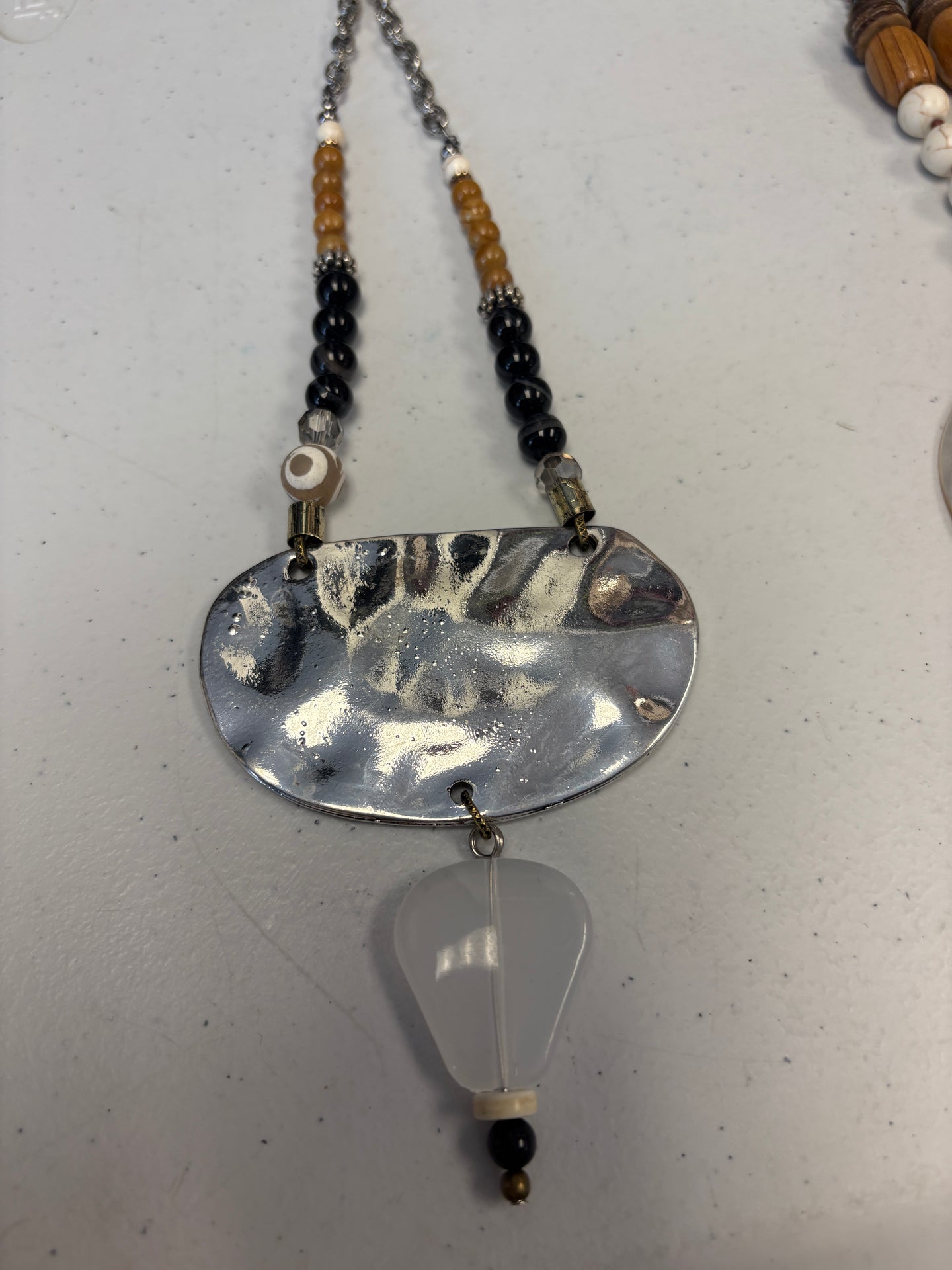 Hammered Plate Necklace