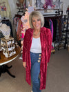 Red Velvet Maxi Coat