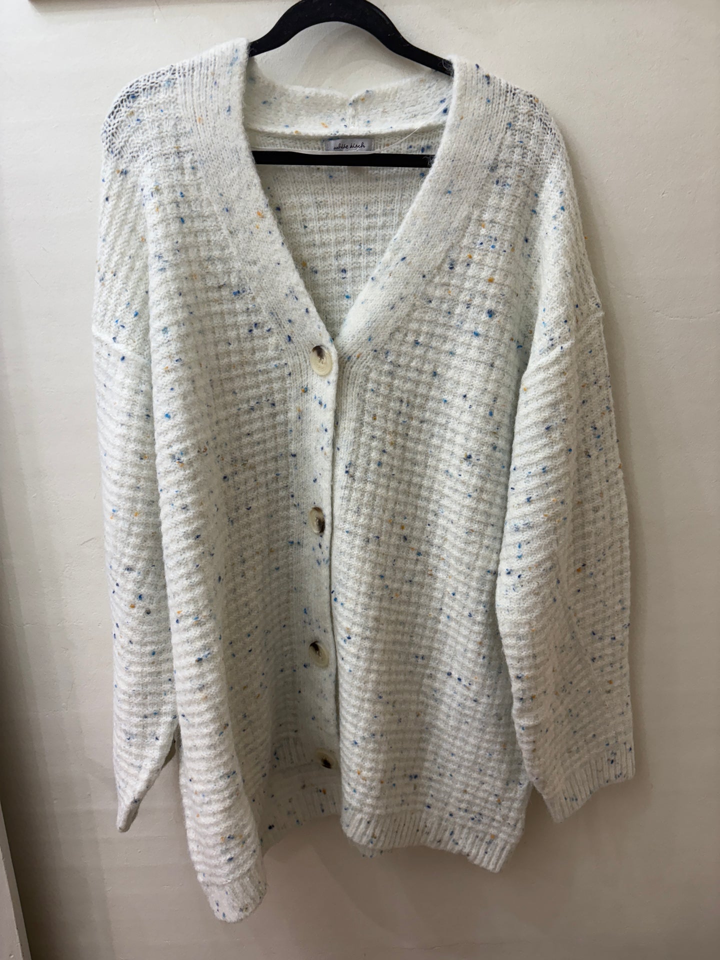 Speckled Cardigan in Ivory (PLUS)
