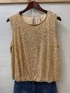 Celebration Sequin Top in Gold (REG)