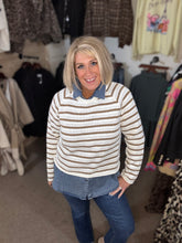 Alicia Striped Raglan Sweater (REG/PLUS)