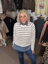 Alicia Striped Raglan Sweater (REG/PLUS)