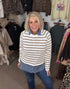 Alicia Striped Raglan Sweater (REG/PLUS)