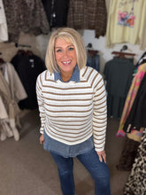 Alicia Striped Raglan Sweater (REG/PLUS)