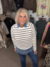 Alicia Striped Raglan Sweater (REG/PLUS)