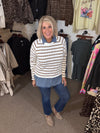 Alicia Striped Raglan Sweater (REG/PLUS)