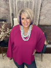 Pretty Airflow V-neck in Magenta