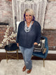 The Casey Knit Sweater in Indigo