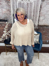 The Casey Knit Sweater In Eggshell