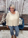 The Casey Knit Sweater In Eggshell