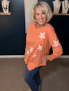 Faded Star Top in Tangerine (PLUS)