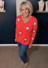 Star Spotted Sweater in Coral (REG)