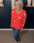 Star Spotted Sweater in Coral (REG)