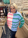 Striped Color Block Loose Sweater