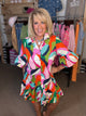 Abstract Button Down Dress (REG)