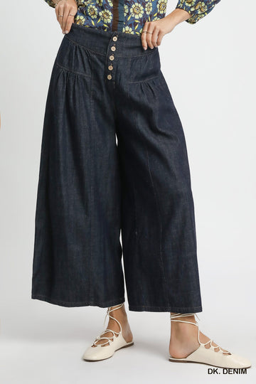 Button Front Culotte Pants (REG)