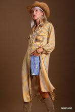 Button Down Mustard Stripe Dress (REG)
