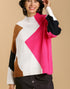 Hot Pink Color Block Sweater