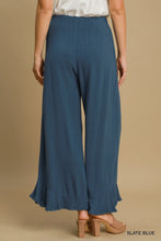 Frayed Linen Pants in Slate Blue (REG)