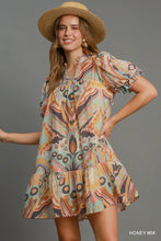 Boho Swirl Mini Dress in Honey (REG)