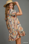 Boho Swirl Mini Dress in Honey (REG)