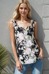 Black Floral Tank Top (REG/PLUS)