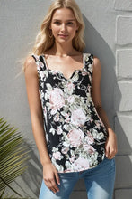 Black Floral Tank Top (REG/PLUS)