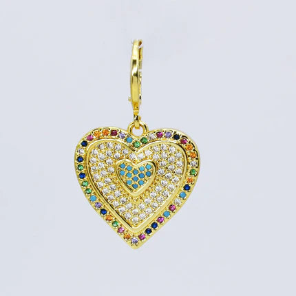 Rainbow Heart Charm