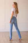 Jane Medium Wash Side Split Jeans (230302)