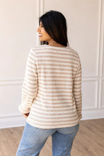 Tan Striped Pullover Sweater