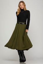 Keep Flirting Midi Skirt in Olive (REG)