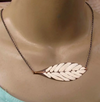 Diagonal leaf necklace