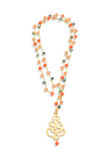Long Faceted Bead Necklace