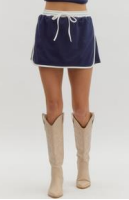 Harper Drawstring Skort in Navy (REG)