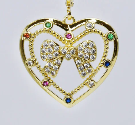 Heart Bow Charm