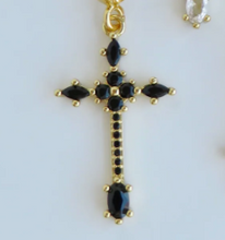 Black Cross Charm