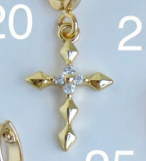 Diamond Arrow Cross Charm