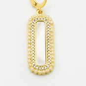 Large Pearl Bar Charm