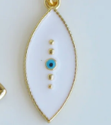 White Evil Eye Charm