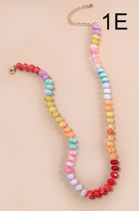 Natural Glass Bead Necklace