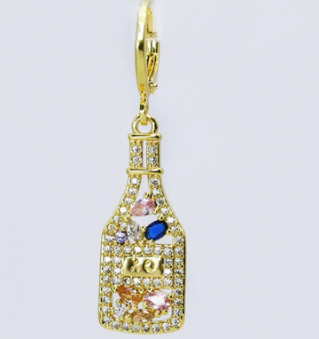 Cheers Wine Bottle Charm