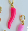 Hot Pink Italian Horn Charm